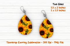 Sunflower Teardrop Earring | Sunflower Earrings Product Image 1