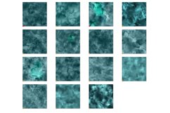 Seamless Teal Watercolor Textures Product Image 2