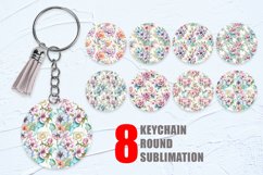 Keychain watercolor flowers | Keyring Product Image 1