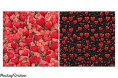 Hearts Junk Journal Pages |Love Valentines Digital Papers Product Image 2