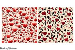 Hearts Junk Journal Pages |Seamless Valentines Digital Paper Product Image 3