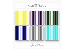 Vertical Stripes Digital Paper | Striped Seamless Patterns Product Image 3