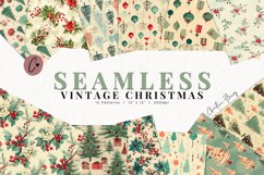 Seamless Vintage Christmas Digital Paper Product Image 1