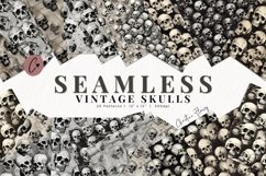 Seamless Vintage Skulls Digital Paper Product Image 1