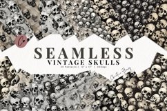 Seamless Vintage Skulls Digital Paper Product Image 1