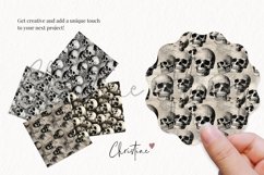 Seamless Vintage Skulls Digital Paper Product Image 3