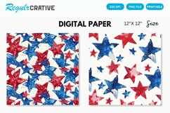 Seamless Watercolor 4th of July Digital Paper Product Image 1