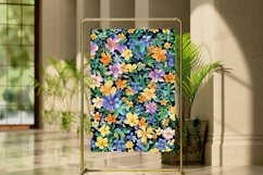 Watercolor Blooms Flowers Seamless Digital Paper Bundle Product Image 7