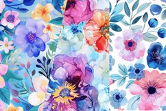 Watercolor Floral Digital Paper Bundle Product Image 5