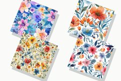 Watercolor Floral Digital Paper Bundle Product Image 4