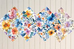 Watercolor Floral Digital Paper Bundle Product Image 2