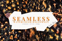 Seamless Watercolor Halloween Digital Paper