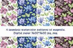 seamless watercolor patterns magnolia