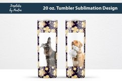 Seamless watercolor Clover Sublimation design for 20 oz Skinny Photo Tumbler