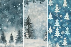 Seamless Winter Scenery Digital Paper Bundle Product Image 2