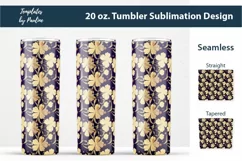 Seamless Yellow 4-leaf Clover Sublimation Wrap for 20 oz Skinny Tumbler