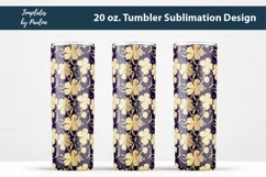 Seamless Yellow Clover Sublimation Design for 20 oz Skinny Tumbler