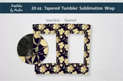 Seamless Yellow Leaf Sublimation photo Wraps for tapered 20 oz Skinny Tumbler