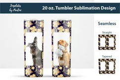 Seamless Yellow Leaf Sublimation photo Wraps for 20 oz Skinny Tumbler