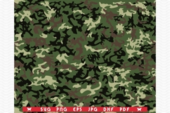SVG Camouflage print, Seamless pattern digital clipart Product Image 1