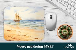 Sea boat beach mouse pad PNG | Mousepad PNG sublimation