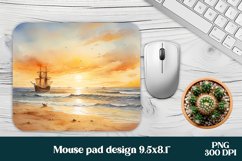 Sea boat mouse padsublimation | Mousepad PNG design