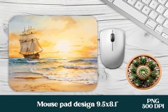 Sea boat mouse pad sublimation
