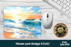Tropical beach mouse pad design | Mousepad PNG