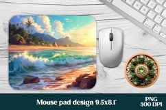 Tropical beach mousepad sublimation
