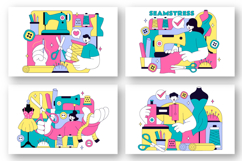 10 Seamstress Vector Illustration Product Image 2