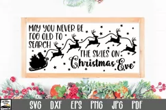 Christmas Sign SVG File - Santa and Reindeer SVG Product Image 1