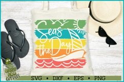 Seas the Day Distressed Strips SVG File Product Image 2
