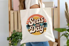 Seas The Day PNG File | Retro Summer Beach PNG Product Image 3