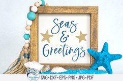 Seas and Greetings SVG | Christmas At The Beach SVG Product Image 1