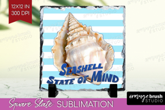 Seashell Nautical Slate PNG Sea Quotes Square Slate Product Image 1