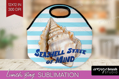 Seashell Nautical Lunch Bag Sea Quotes Lunch Bug PNG Product Image 1