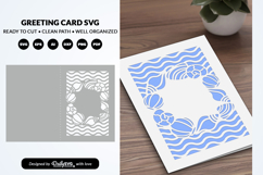 Seashell Coastal Greeting Card Paper Cut Product Image 2