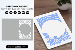 Seashell Coastal Greeting Card Paper Cut Product Image 2