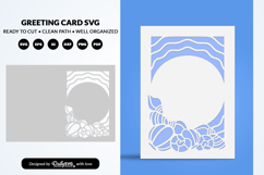 Seashell Coastal Greeting Card Paper Cut Product Image 1