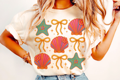 Seashell Coquette PNG, Beach Png, Summer Png, Starfish PNG Product Image 2