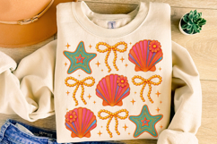 Seashell Coquette PNG, Beach Png, Summer Png, Starfish PNG Product Image 1