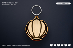 Seashell Keychain SVG - Ocean Summer Laser Cut Product Image 1