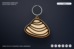 Seashell Keychain SVG - Ocean Summer Laser Cut Product Image 1