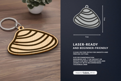 Seashell Keychain SVG - Ocean Summer Laser Cut Product Image 2