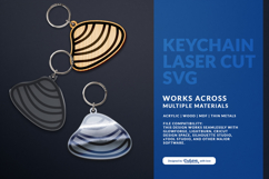 Seashell Keychain SVG - Ocean Summer Laser Cut Product Image 3