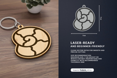 Seashell Keychain SVG - Ocean Summer Laser Cut Product Image 2