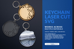 Seashell Round Keychain SVG - Ocean Summer Laser Cut Product Image 3