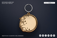 Seashell Round Keychain SVG - Ocean Summer Laser Cut Product Image 1