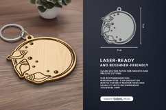 Seashell Round Keychain SVG - Ocean Summer Laser Cut Product Image 2
