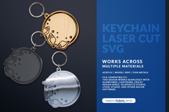 Seashell Round Keychain SVG - Ocean Summer Laser Cut Product Image 3